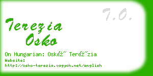 terezia osko business card